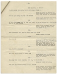 Moe Howard's 11pp. Script Entitled ''Look at the Brownie'', With Moe's Annotations Including His Signature -- Likely the Script for The Three Stooges 1952 Appearance on ''All Star Revue'' -- Very Good